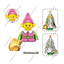 Hot Toys TV6302 TV6303 2024 Merry Christmas Gift Grinch Holiday Elf Santa Rex Darth Vader Building Blocks Mini Action Figure Toy