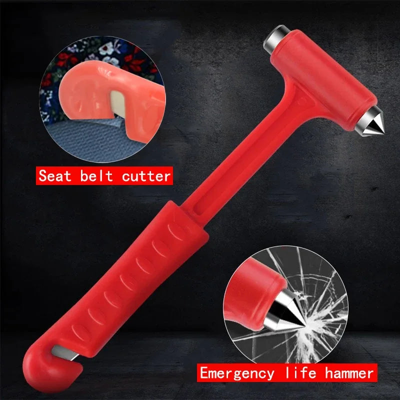 Car Emergency Escape Tool Safety Escape Hammer Glass Window Breaker Knock Glass Artifact Rescue Seat Belt Cutter Life Saving