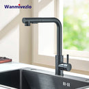 Pull Out Kitchen Sink Faucet Two Model Stream Sprayer Nozzle Stainless Steel Hot Cold Wate Mixer Tap Deck