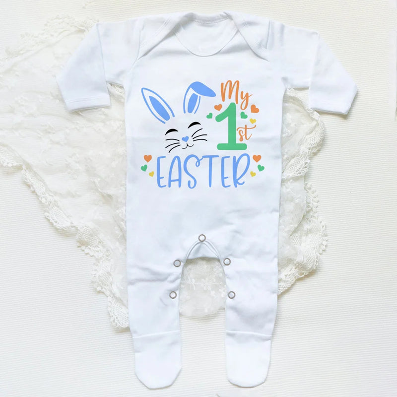 My 1st Easter Baby Bodysuit Babygrow Sleepsuit Rabbit Print Baby Coming Home Hospital Outfit Clothes Infant Easter Party Romper