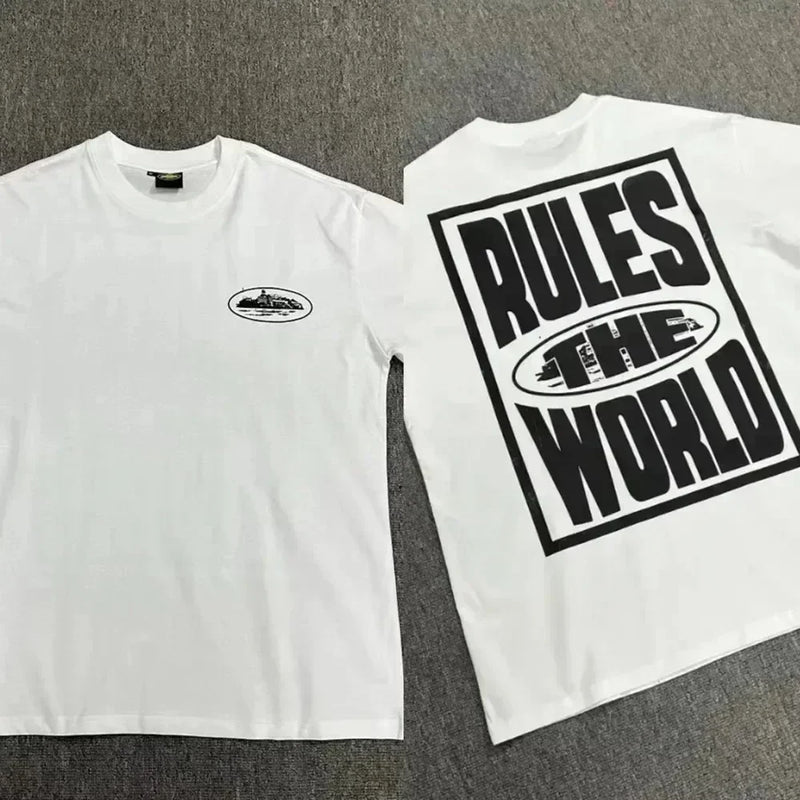 Men's and Women's Branded Cotton Graphic T Shirts Single Short Sleeve Shirt Hip Hop Rapper Oversized T Shirt Men Clothing