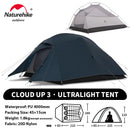 Naturehike Upgraded Cloud Up 3 Person Tent Outdoor Camping Tent Ultralight Waterproof Tent Free Standing Hiking Backpacking Tent