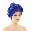 Latest African Auto Geles Headtie Already Made Headties Shinning Sequins Turban Cap for Women Ready Female Head Wraps