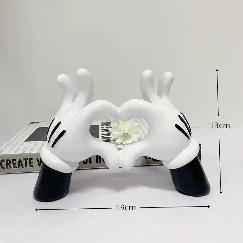 Aesthetic Hand Figurines Worship Money Creative Resin Sculpture Art Hand Statue Luxury Livingroom Decoration Desk Accessories