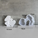 Rabbit Family Silicone Mold Bnuuy Family Concrete Plaster Casting Mould Easter Series Heart Rabbits Plaster Ornaments Molds