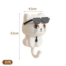 4pcs Kitten Hooks Cartoon Cats Wall Hook Wall Hanging Hanger Rack Key Holder Home Storage Utility Wall Decoration for Clothe Hat