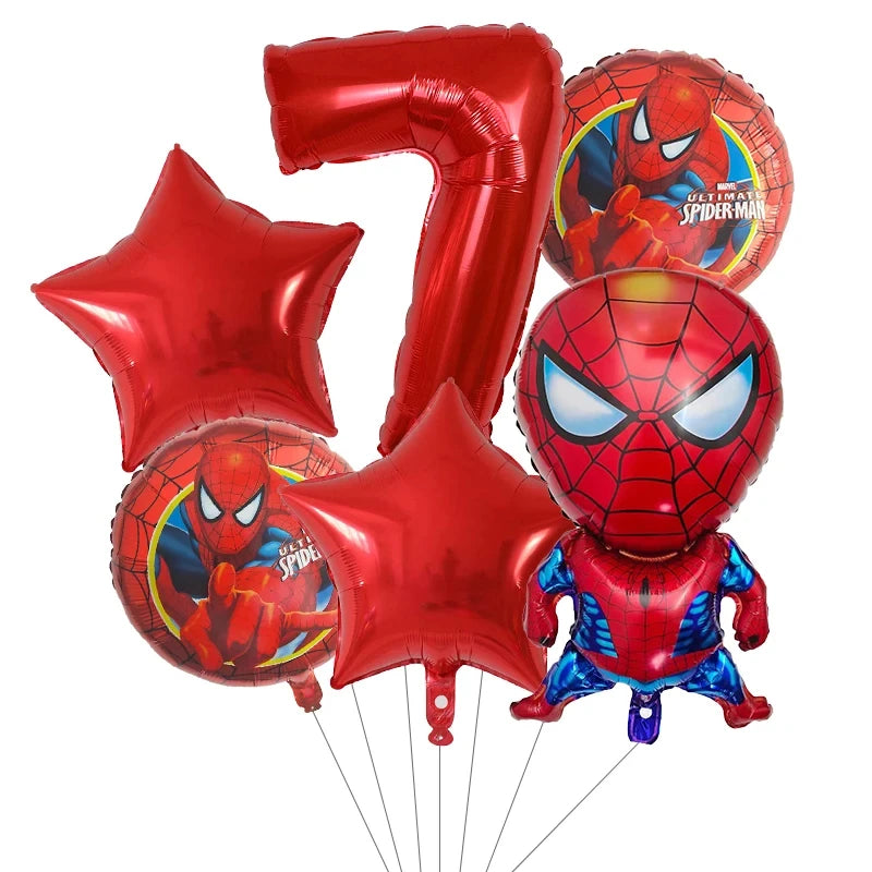 Spiderman Birthday Decorations New Spiderman Aluminum Film Balloon Disposable Tableware Party Plates Straw Supplies Baby Shower