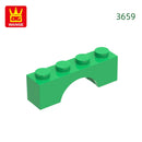 Wange 81Pcs/Lot 3659 1x4x2 Flat Arch Building Blocks MOC Construction Accessories Parts Compatible with Brick Children Toys Gift