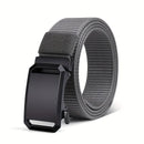 Men's Belt With Automatic Metal Buckle , Outdoor Working Tactical Belt ,Toothless Automatic Buckle For sports canvas Belts