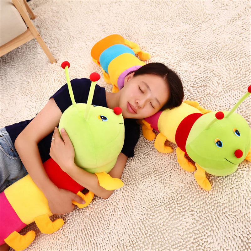 Cute Soft Cotton Caterpillar Toys for Kids 50CM Multicolor Stuffed Caterpillar Doll Plush Worm Children's Cushion Birthday Gift