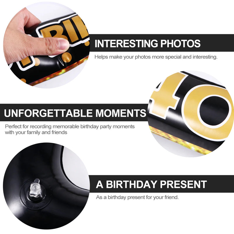 Inflatable Photo Frame Birthday Party Supply Festive Photo Props Lightweight Pvc Material Photobooth Accessories Carnival