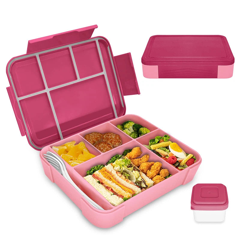 1300 Ml Lunch Box With Compartments Children Leak-Proof Bento Box Nursery And School Sealed Fruit Box Microwave Heating