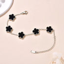 Stainless Steel Flower Four-leaf Clover Women's Bracelet Necklace Earrings Jewelry Gift