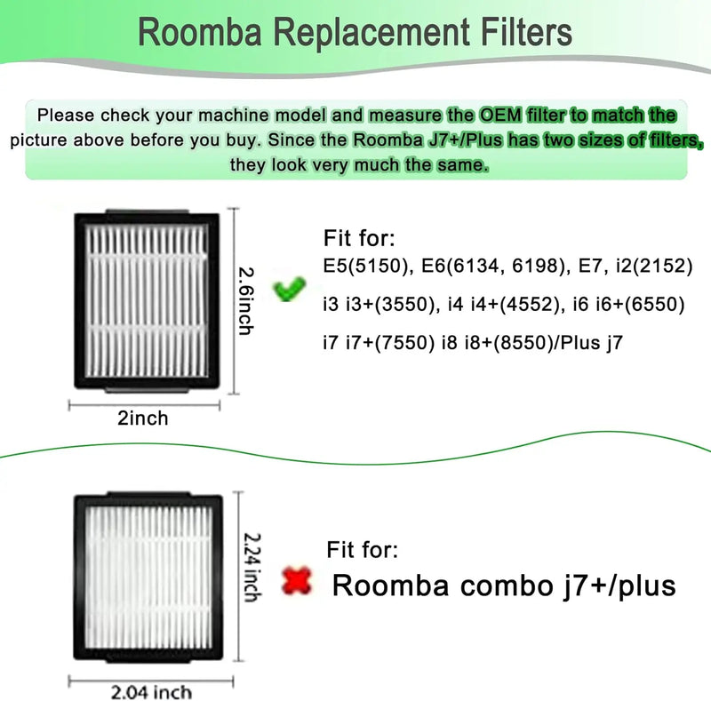 Replacement Parts Accessories for iRobot Roomba i3 i3+ i4 i6 i6+ i7 i7+ i8 i8+J7 J8 /Plus E5 E6 E7 I,E &J Series Vacuum Cleaner