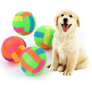 Light Up Dog Ball Glow in The Dark Dog Squeaky Toys Bounce Activated Toy PET Ball for Dogs Cat Puppy to Chew Molar Easy to Clean