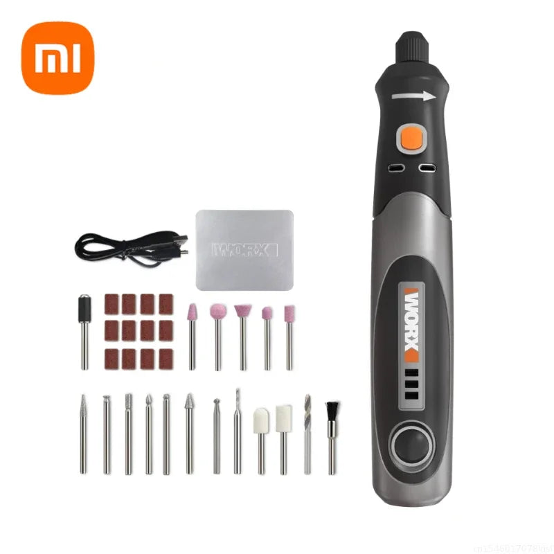 Xiaomi Worx 4V Rotary Tool WX750 Cordless Mini Engraving Grinding Polishing Machine Rechargerable USB Variable Grinder Kit Tools