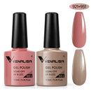 2pcs*7.5ml VENALISA Nail Gel Polish Glitter Gel Lacquer Base Nowipe Top Nail Art Salon Soak off Organic UV LED Nail Gel Varnish