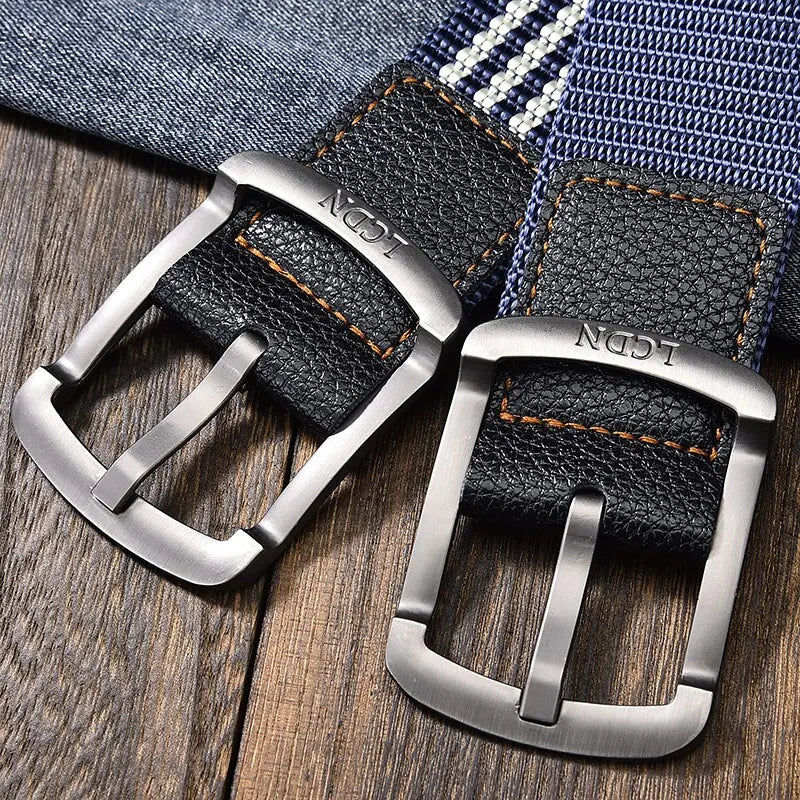 Men'S Belt Fashion Pin Buckle Canvas Belt Casual Women'S Belt Outdoor Climbing Sports Training Belt With Cargo Pants Jeans Belt