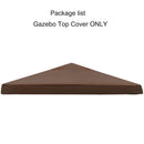 3x3m Canopy Replacement Top Canopy Cover Replacement 118"x118" Double Tiered Gazebo Covers for Yard Patio Garden Canopy Sunshade