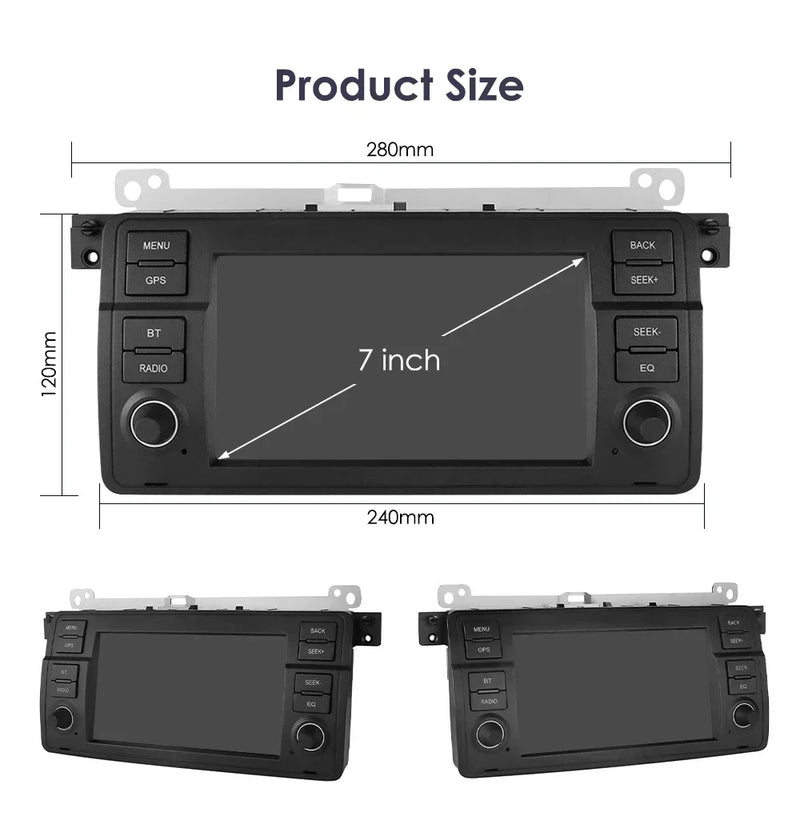 7" Ossuret Android12 Car Radio for BMW E46 Coupe M3 MG ZT 318 320 325 330 335 Navigation GPS 4G BT CarPlay RDS DSP UI7862 Stereo