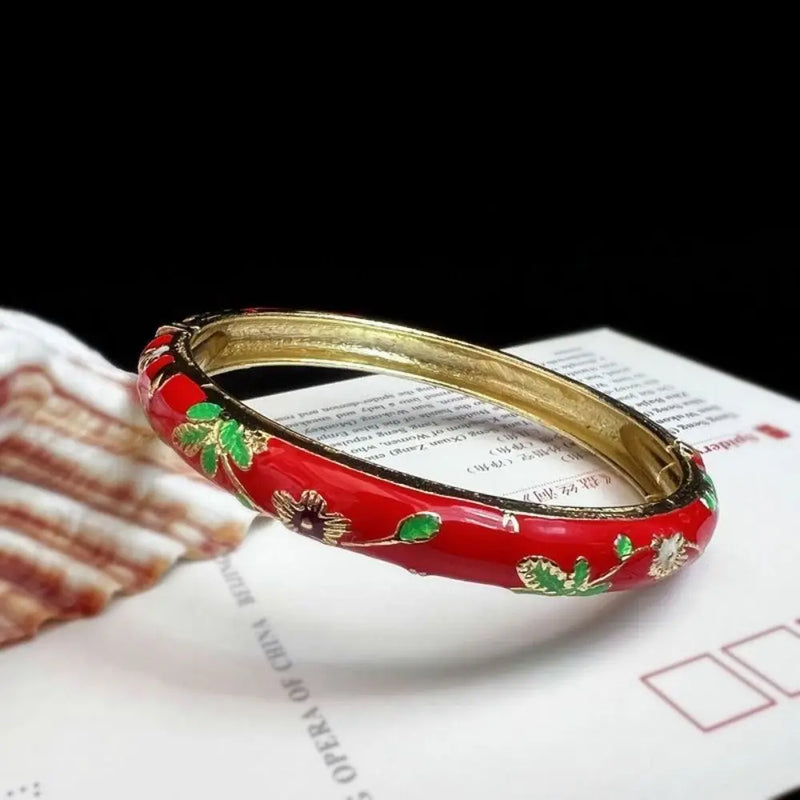 Beijing Cloisonne Bracelet Enamel Bracelet Fine Small Flower Ethnic Style Jewelry Handmade Scenic Spot Hot Girl Retro