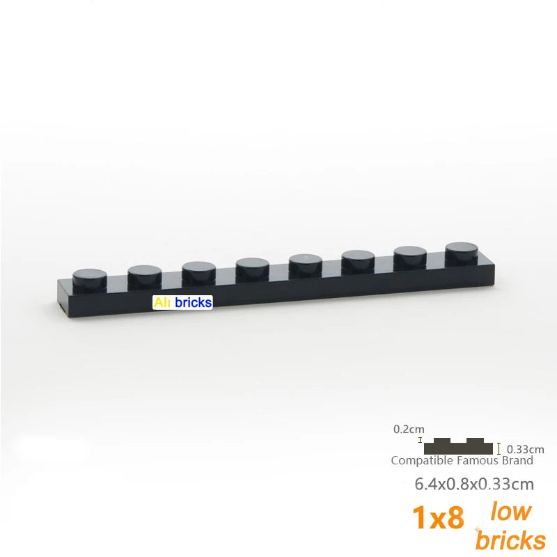 30pcs/lot Bulk Blocks Building Bricks Thin 1X8 Educational Assemblage Construction Toys for Children Size Compatible With 3460