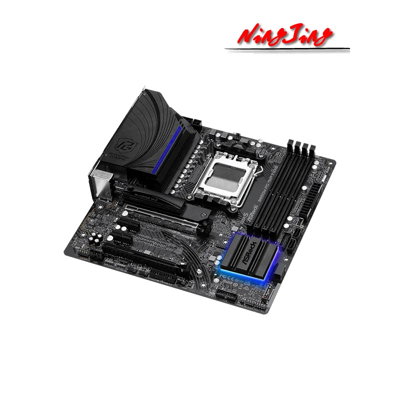 ASROCK B650M PG Riptide New Micro-ATX Ryzen AMD B650 DDR5 6200+(OC)MHz M.2 USB3.2 Max-192G Double Channel Socket AM5 Motherboard