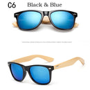 Wood Sunglasses Men Women Square Bamboo Women for Women Men Mirror Sun Glasses Oversize Retro De Sol Masculino Handmade