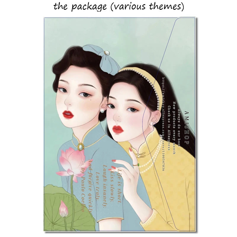 Amishop Tea Drinking Girl Counted Cross Stitch Kit Rose Woman Flowers Lady DIY Embroidery Home Decorate Needlework