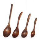 Japanese Wooden Spoon Long Handle Ramen Spoon Drinking Porridge Spoon Household Wood Tableware Round Spoon kitchen supplies
