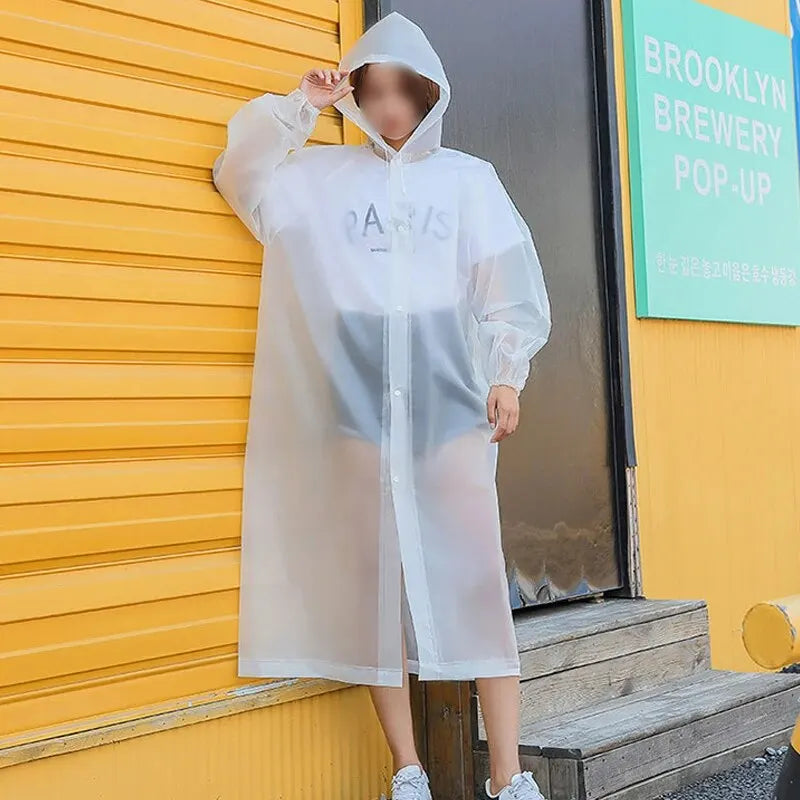 Raincoat Non-disposable Unisex Thickened Waterproof Outdoor Clothing Long Section of Anti-storm Rain Rainwear