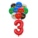 Ninja Them Birthday Party Decorations Kids Disposable Tableware Popcorn Paper Plates Balloons Cup For Boys Baby Shower Supplies