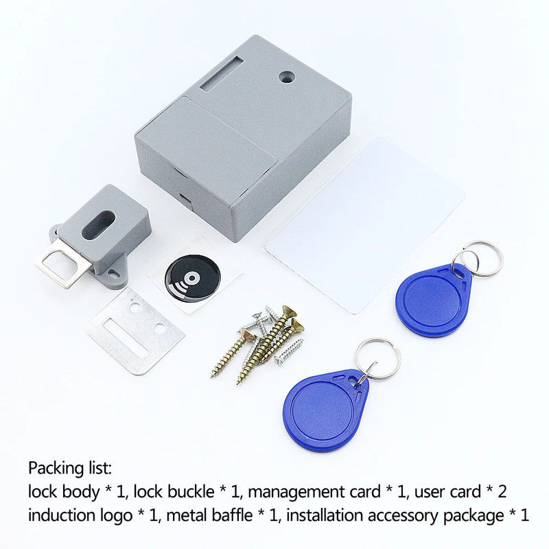 Smart electronic lock mobile NFC induction door lock IC card invisible drawer lock cabinet door lock cabling free