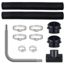 SucceBuy Diesel Heater Pipe Ducting Set 3" Extendable Air Duct Hose 1" Stainless Steel Exhaust Pipe 2 Air Vents Tee Air Outlet