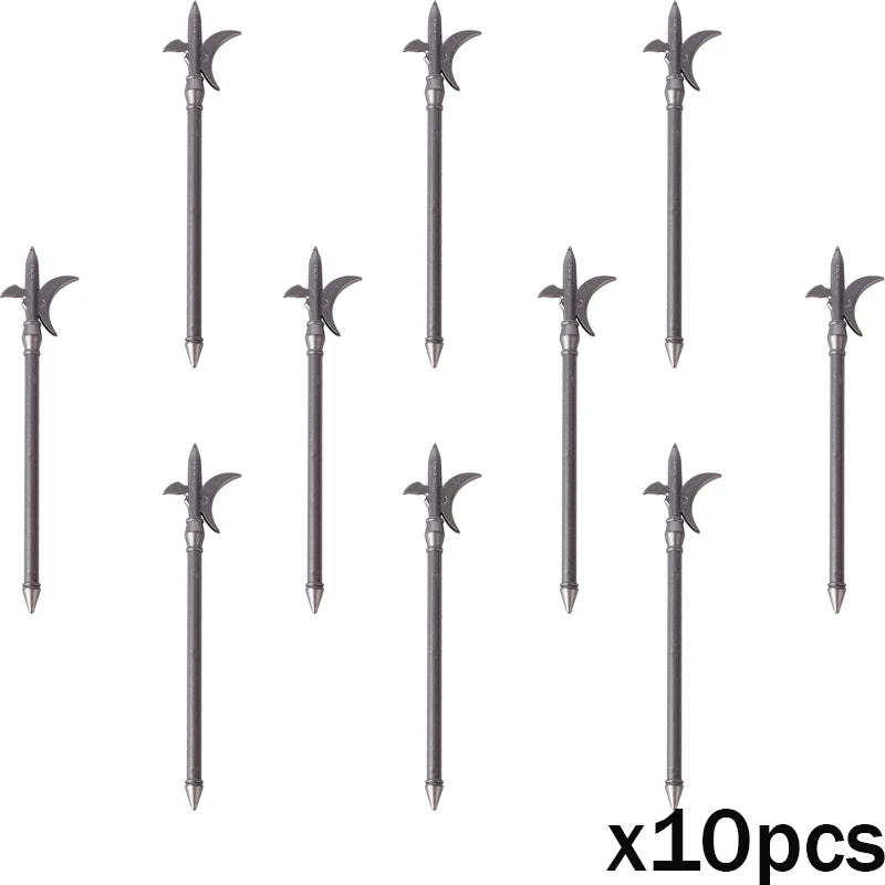 MOC Medieval Accessories Series Building Blocks Military Army Soldier Armour Shield Helmet Sword Crown Weapon Knight Bricks Toys