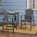 Easter Outdoor Weather Resistant Acacia Wood Adirondack Dining Chairs (Set of 2)