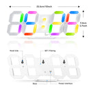 Deeyaple Tuya Digital Clock 3D Led Color Alarm Clocks Nordic Wall Clock  Calendar Thermometer Watch APP Table Clocks Night Light