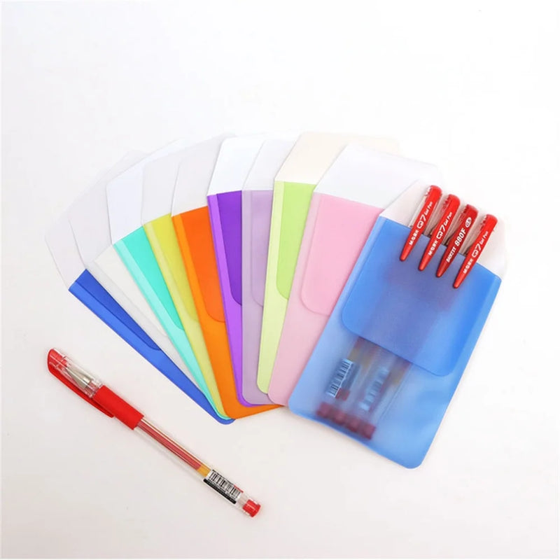 Pvc Pen Bag Card Bag Portable Pocket Protector Leak-Proof Ink Pen Pouch Pencil Case Organizer For Nurse Hospital Office