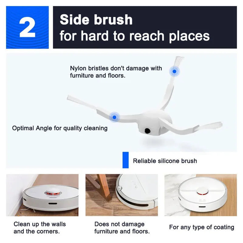 For Xiaomi Mijia 1T,Mi Robot Vacuum Mop 2 Pro+ Accessories,Hepa Filter Main Side Brush Mop Clothes STYTJ02ZHM Spare Parts