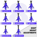 2 x Ratcheting Axle Stand, 3 Ton Heavy Duty Axle Jack Stands, Height Adjustable, Metal Steel Car Van Vehicle Stand Lifting Tool