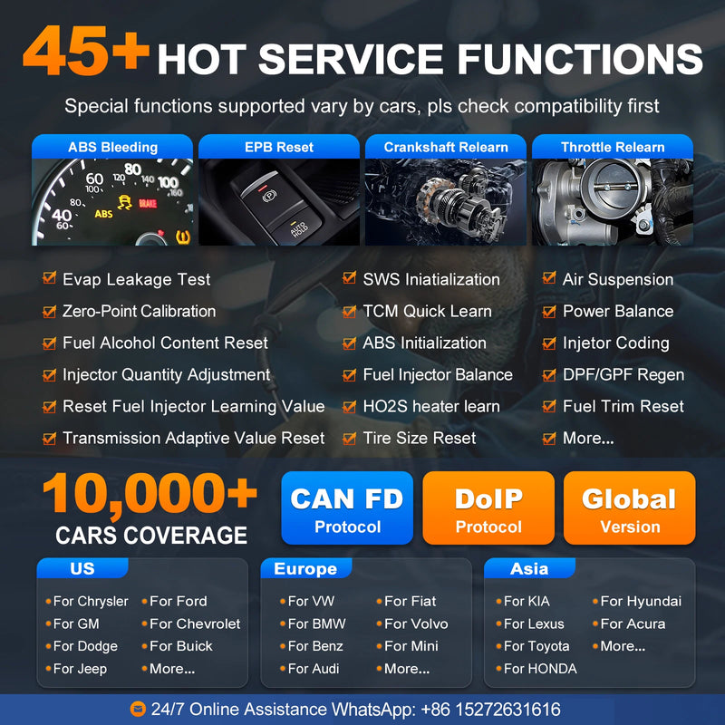 XTOOL D9 D9S Full System Car Diagnostic Tool Bi-Directional Control ECU Coding 45+ Resets Key Programming DOIP CANFD Topology