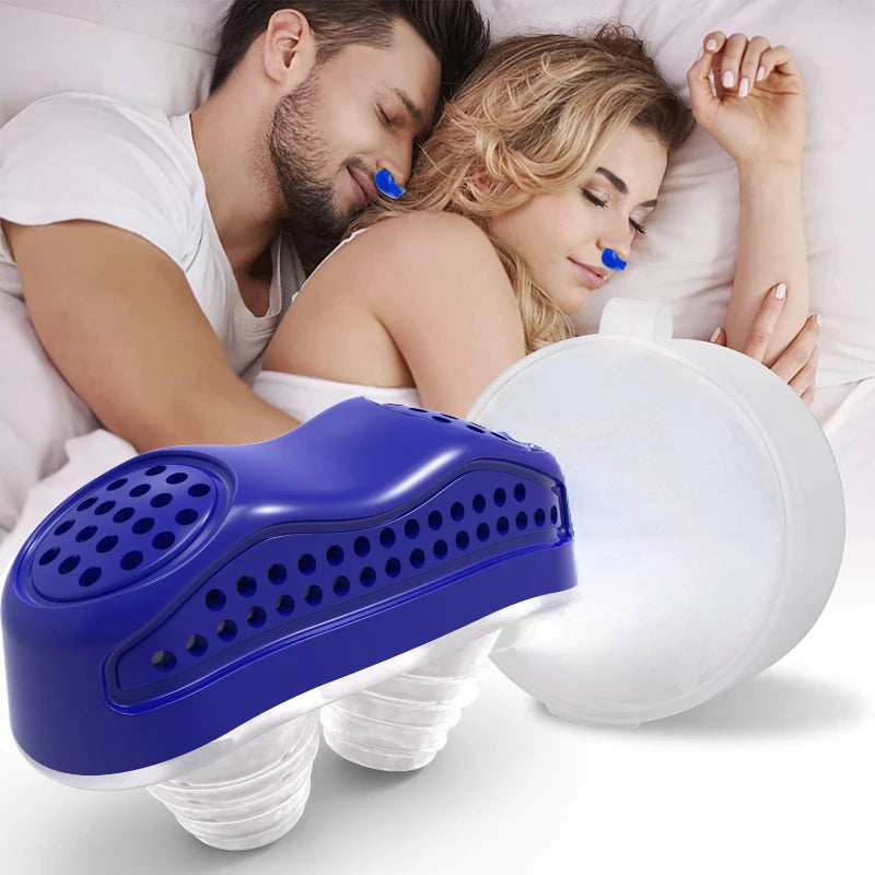 2 In 1 Anti Snoring Amp Air Purifier Relieve Nasal Congestion Snoring Device Ventilation Anti-snoring Anti Snore Nose Clip