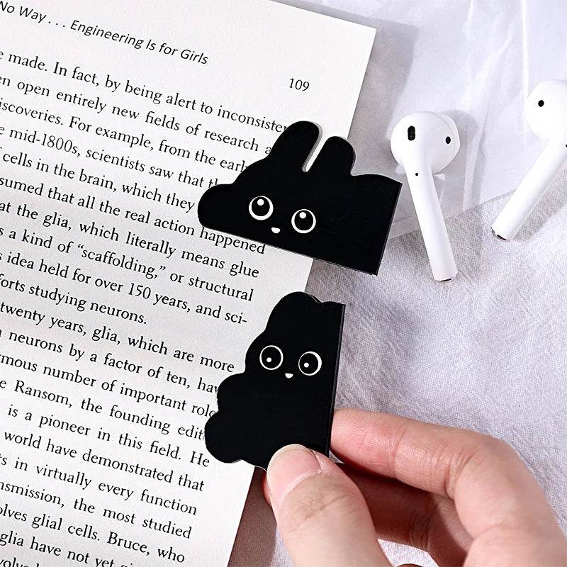 6 Pack Kitten Panda Rabbit Creative Art Supplies Bookmark Holder Student Bookmark Magnetic Material Office Stationery Supplies