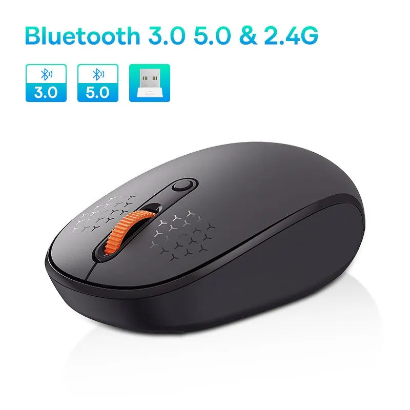 Baseus F01B Mouse Wireless Bluetooth 5.0 Mouse 1600 DPI Silent Click For MacBook Tablet Laptop PC Gaming Accessories 2.4G Mouse