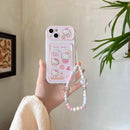 Cute Cartoon Sanrio Hello Kitty Card Holder Pocket Phone Case For iPhone 15 14 13 12 11 Pro Max Lens protection Soft TPU Cover