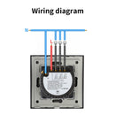 Bingoelec WiFi Smart Switches Glass Panel Tuya Smart Touch Switch Work with Alexa Google Home Smart Life White Black Grey Gold