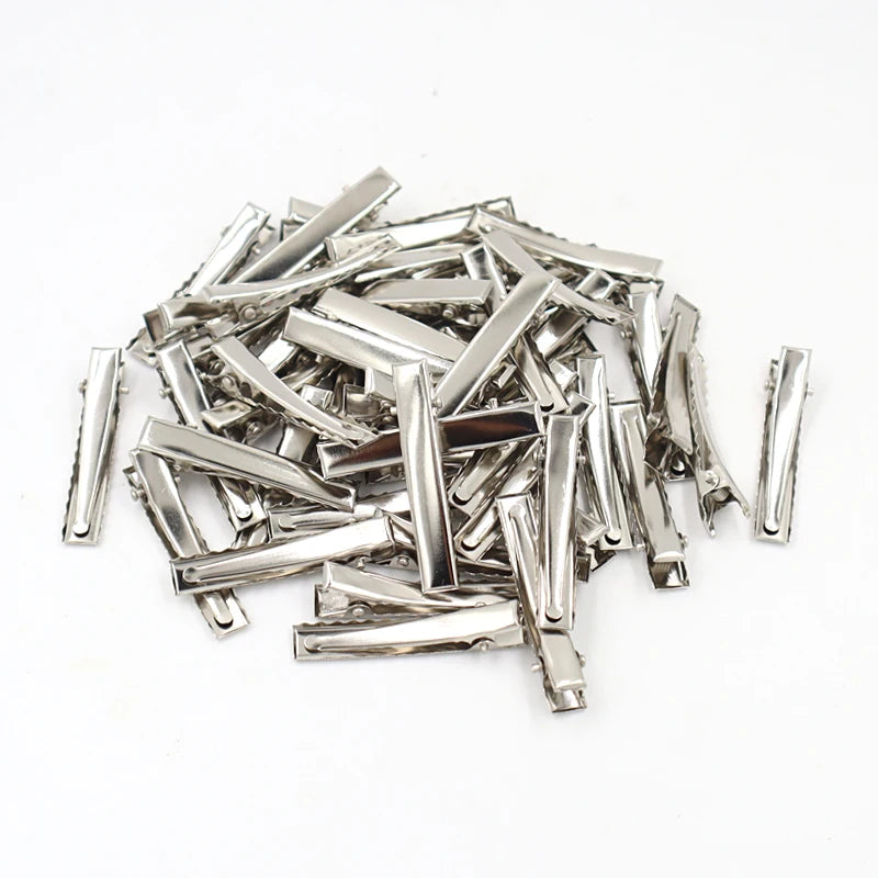 50pcs/lot Metal Crocodile Clips Cable Lead Testing Metal Alligator Clips Clamps Hair Clips Hairpins 35mm-75mm