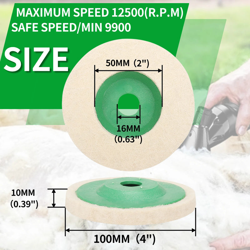 10pcs 100x16mm Wool Polishing Wheels Buffing Pads Angle Grinder Accessories Grinding Disc for Metal Glass Ceramic Polishing