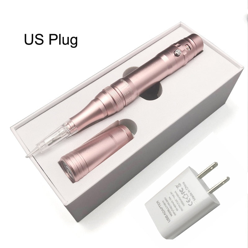 Rose Gold Professional Wireless Permanent Makeup Machine Pen Beauty Eyebrow Tattoo Machine