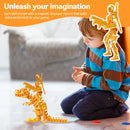 3D Printed Robot Dummy and Dinosaur Set Assembly Completed Multi-Jointed Action Figures T13 Action Figure Set with Dragon Mount